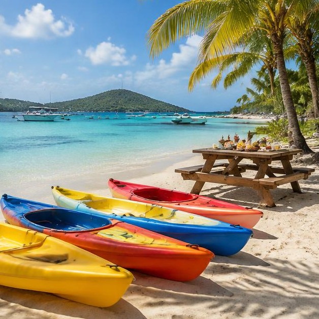 Pinel Island Beach Day